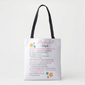 Tote Bag Personnaliser Psaume 23-NIV Bible Scripture Fleurs (Devant)