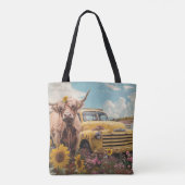 Tote Bag Personnaliser rustique sur les camions et les vach (Dos)