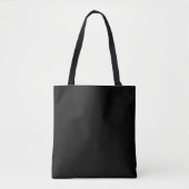 Tote Bag Personnaliser simple Noir couleur solide (Devant)