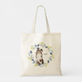 Tote Bag Personnaliser Watercolor Australian Shepherd (Dos)