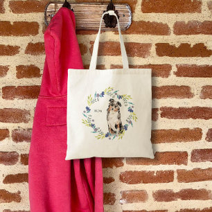 Tote Bag Personnaliser Watercolor Australian Shepherd