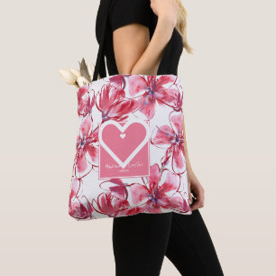 Tote Bag Personnalisez avec votre nom et votre ville Fleurs
