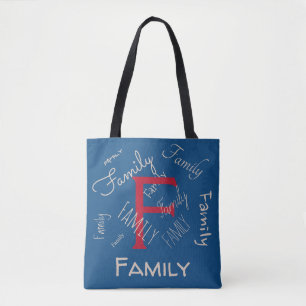 Tote Bag Personnalisez ce modèle, monogramma, NOM, Jeter