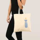 Tote Bag Personnalisez cette dame de régence en robe de lig (Devant (produit))
