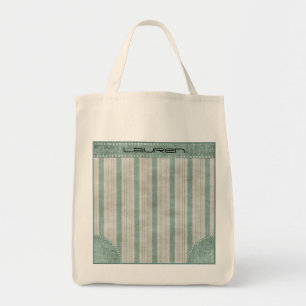 Tote Bag Personnalisez l'Aqua géométrique et les rayures de