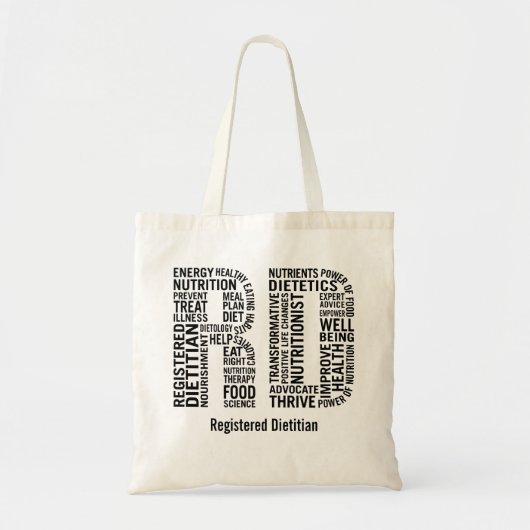 Tote Bag Personnalisez le diététicien enregistré par nom (Devant)