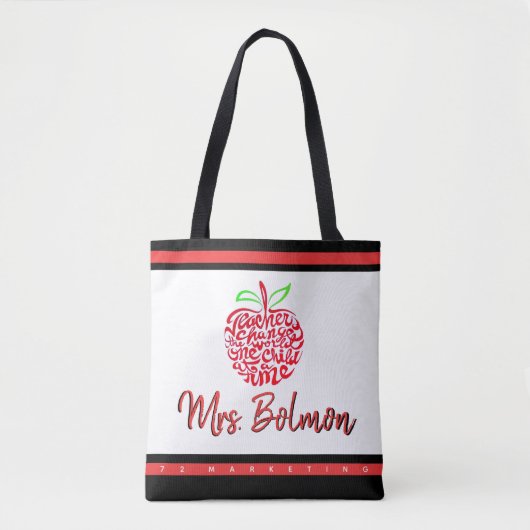 Tote Bag Personnalité du cadeau de l'enseignant (Devant)
