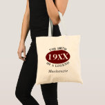 Tote Bag Personnalized 50th Birthday<br><div class="desc">Personnalisé 50e anniversaire lancez l'oreiller célébrant la "Naissance d'une légende". Ajoutez le nom en utilisant notre simple modèle. Nous avons également une gamme de cadeaux et de fournitures de fête à assortir.</div>