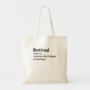 Tote Bag Personne de définition retraitée qui est heureuse 