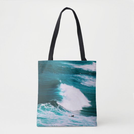 Tote Bag Personne en surf avec vagues de l'océan (Devant)