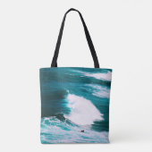 Tote Bag Personne en surf avec vagues de l'océan (Dos)