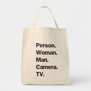 Tote Bag Personne. Femme. Mec. Caméra. La télé.