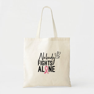 Tote Bag Personne ne combat le seul ruban rose