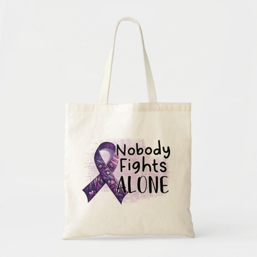 Tote Bag Personne ne combat seul la conscience violette du (Devant)