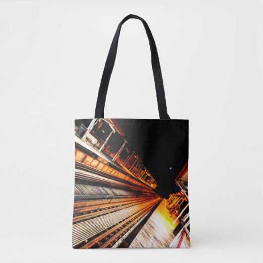 Tote Bag Perspective d'un train urbain (Devant)