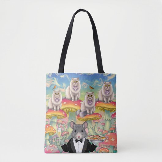 Tote Bag Perspectives perses dans les champs de champignons (Devant)