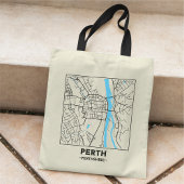 Tote Bag Perth, Scotland City Map Tote Ba
