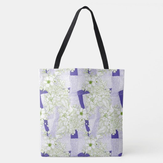 Tote Bag Perturbation florale - Fourre-tout Botanique Artis (Devant)