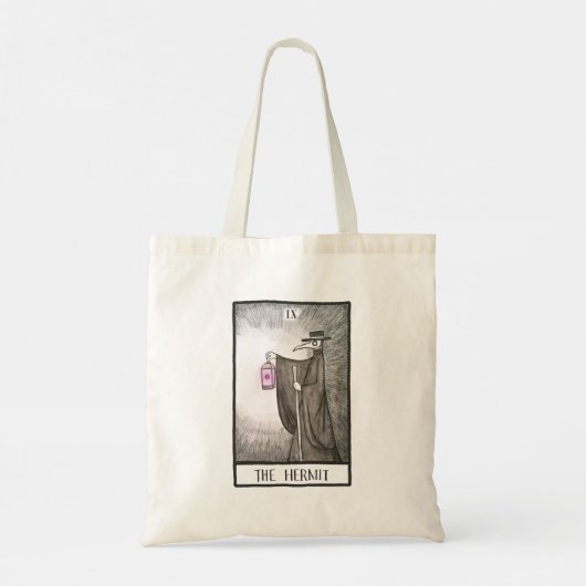 Tote Bag Peste docteur Goth Tarot Art Hermit Lockdown (Dos)