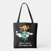 Tote Bag Pet de méthane de kangourou (Dos)