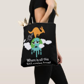Tote Bag Pet de méthane de kangourou (De près)