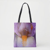 Tote Bag Pétale de fleur d'iris barbu lavande (Devant)