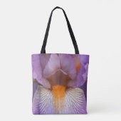 Tote Bag Pétale de fleur d'iris barbu lavande (Dos)