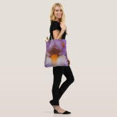 Tote Bag Pétale de fleur d'iris barbu lavande (Sur le modèle)