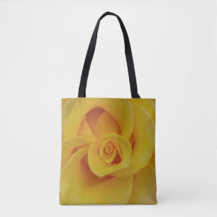 Tote Bag Pétales de rose jaune romantiques