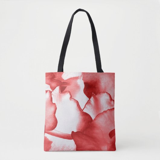 Tote Bag Pétales rouges peints (Devant)