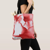 Tote Bag Pétales rouges peints (De près)