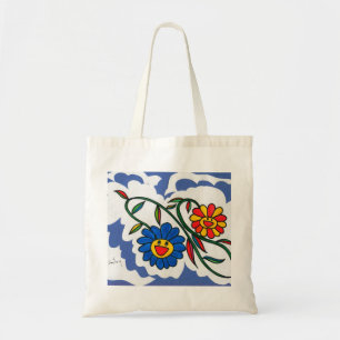 Tote Bag Peter Max marguerites colorées et nuages