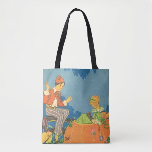 Tote Bag Peter Peter Citrouille Mangeur, rime de la pépiniè (Devant)