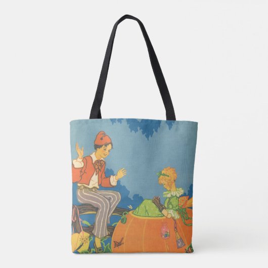 Tote Bag Peter Peter Citrouille Mangeur, rime de la pépiniè (Dos)