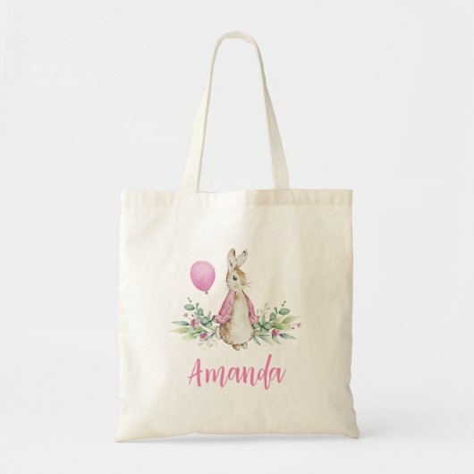 Tote Bag Peter Rabbit rose (Devant)