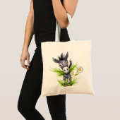 Tote Bag Petit âne gris brun (Devant (produit))
