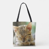 Tote Bag Petit bébé de sommeil Kitty (Dos)