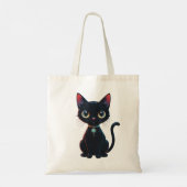 Tote Bag Petit Chat Noir Effrayant (Dos)