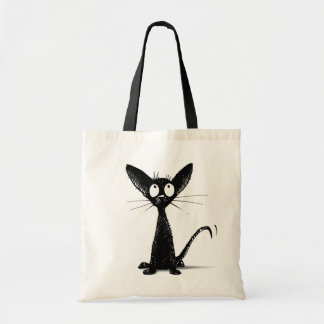 Tote Bag Petit chat oriental noir drôle