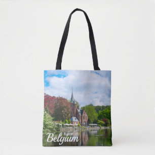 Tote Bag Petit château près du lac à Bruges, Belgique