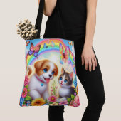 Tote Bag Petit chiot/chiot/chaton (De près)