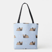 Tote Bag Petit chiot français bulldog dormant sans soudure (Dos)