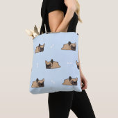 Tote Bag Petit chiot français bulldog dormant sans soudure  (De près)