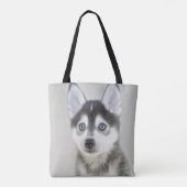 Tote Bag Petit chiot mignon de Pomsky (Dos)