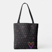 Tote Bag petit coeur coloré mignon (Dos)