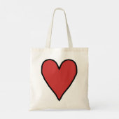 Tote Bag Petit Coeur rouge d'amour 10 (Dos)