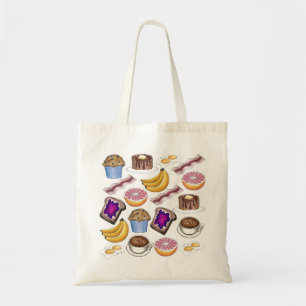Tote Bag Petit-déjeuner Aliments (Pancakes Bacon Eggs) Four