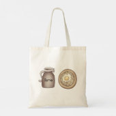 Tote Bag Petit déjeuner gaufre et pichet de sirop d'érable (Dos)
