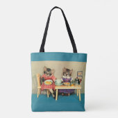 Tote Bag petit déjeuner tabby kittens (Dos)
