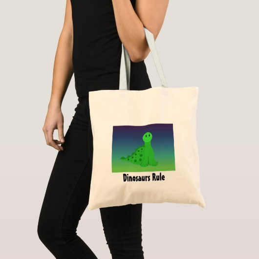 Tote Bag Petit Dinosaure Vert (Devant (produit))